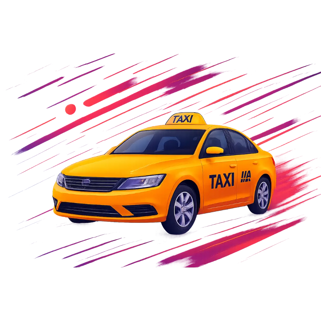 Yellow taxi cab image representing All India Cabs services across India